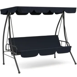 Gartenmöbel Hollywoodschaukel XL schwarz