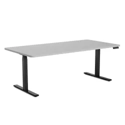 Stehpult elektrisch PREMIUM grau/schwarz 180 x 90 cm