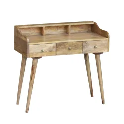 Schreibtisch Holz Vintage LOUISE mit Schubladen 90 x 45 x 86 cm