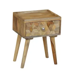 Nachttisch Holz LEVA 1 Schublade
