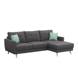 Ecksofa MANDY rechts anthrazit