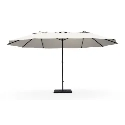 Doppel-Sonnenschirm SOLI 460 x 270 cm weiss