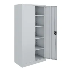 Aktenschrank mit 5 Böden 90 x 180 cm grau