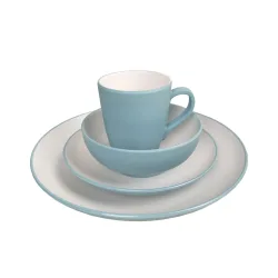 Geschirr-Set Melamin 16-teilig blau