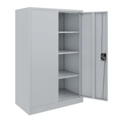 Aktenschrank mit 4 Böden 90 x 140 cm grau