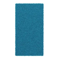 Hochflor Teppich 60 x 110 cm türkis