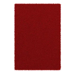 Hochflor Teppich 80 x 150 cm rot