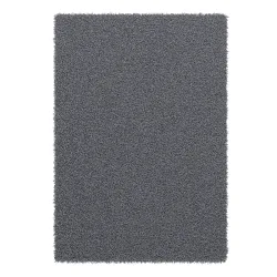 Hochflor Teppich 120 x 170 cm grau