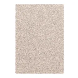 Hochflor Teppich 120 x 170 cm creme