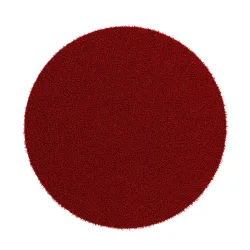 Hochflor Teppich rund 120 cm rot