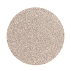 Hochflor Teppich rund 120 cm creme