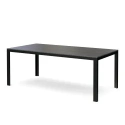Gartentisch KAVO 200 x 100 cm anthrazit/schwarz