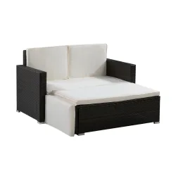 Gartenmöbel Set MONTEREY braun/beige