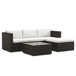 Rattanlounge MALIBU braun/beige