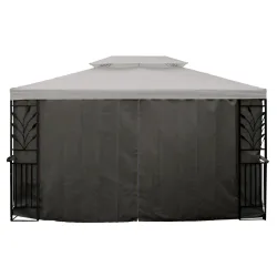 Seitenwände Gartenpavillon LAVEN 4 x 3 m anthrazit