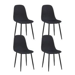 Esszimmerstuhl LEVY 4er Set anthrazit