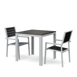 Gartenmöbel Set NELI 2 Stühle anthrazit