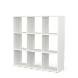 Bücherregal Raumteiler NOUR 9 Fächer 107 x 107 cm weiss