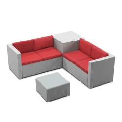 Kissenbezüge für Rattanlounge SAN MARINO bordeaux
