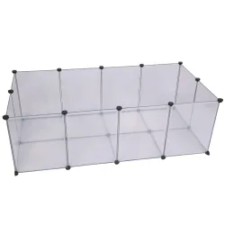 Freilaufgehege mit Bodenplatten weiss