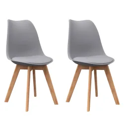 Esszimmerstuhl AMELIA 2er Set grau