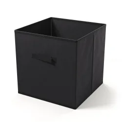 Aufbewahrungsbox 33 x 33 cm 2er Set schwarz