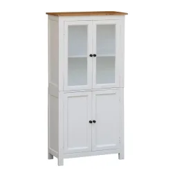 Schrank Vitrine Holz KATHRINE 75 x 150 cm