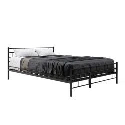 Metallbett CIEL 140 x 200 cm schwarz