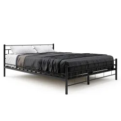 Metallbett CIEL 160 x 200 cm schwarz