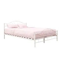 Metallbett AURELIE 140 x 200 cm weiss