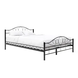 Metallbett AURELIE 140 x 200 cm schwarz
