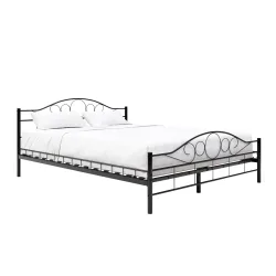 Metallbett AURELIE 160 x 200 cm schwarz