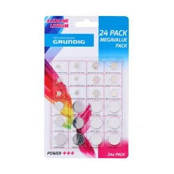Knopfzellen Set GRUNDIG 24-teilig