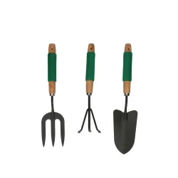 Gartenwerkzeug Set 3-teilig schwarz