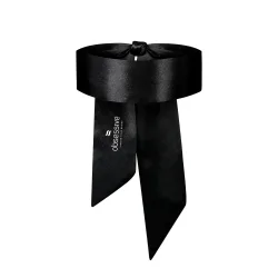 Augenbinde Satin schwarz