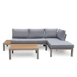 Lounge PORTOFINO 3-Sitzer grau