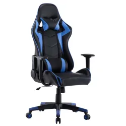 Gamingstuhl Bürostuhl Leder STREAM blau