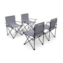 Campingstuhl 4er Set grau
