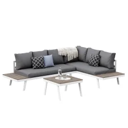 Lounge PHILOMEA anthrazit/weiss