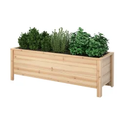 Hochbeet Holz 126 x 44 x 42 cm