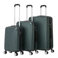 Reisekoffer Hartschalenkoffer LINN 3er Set smaragd