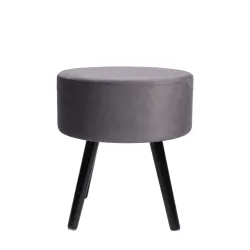 Hocker Samt anthrazit/schwarz