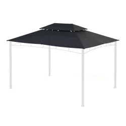 Dach Gartenpavillon GAZ 4 x 3 m anthrazit