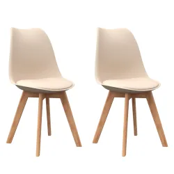 Esszimmerstuhl AMELIA 2er Set beige