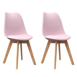 Esszimmerstuhl AMELIA 2er Set rosa