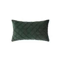 Kissen CARO dunkelgrün 50 x 30 cm