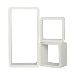 Wandregal SOLA 3er Set weiss