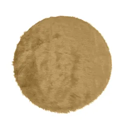 Teppich Kunstfell 120 cm camel