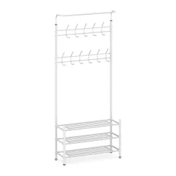 Garderobe Schuhregal 80 x 186 cm weiss
