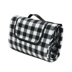 Picknickdecke 200 x 145 cm schwarz/weiss